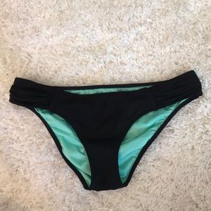 A black bikini bottom